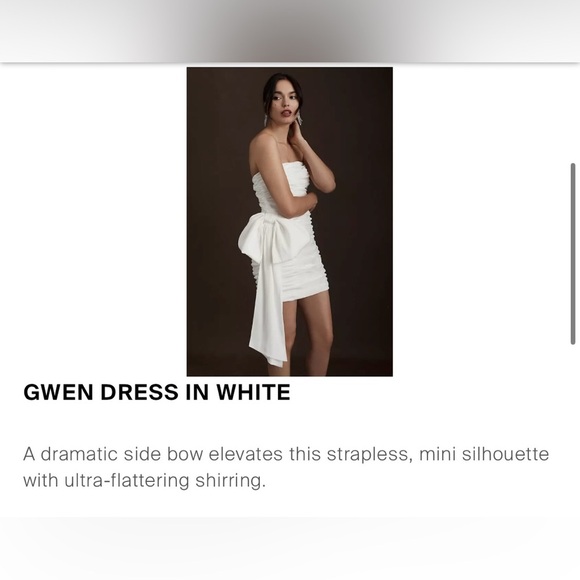 Anthropologie Hutch Gwen Strapless Bow Mini Dress Size 4 NWT - Picture 17 of 17